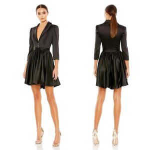 MAC DUGGAL | SATIN LAPEL A-LINE BLAZER MINI DRESS 26913